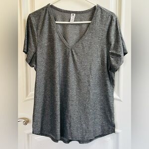 90 Degree By Reflex Charcoal V-Neck Tee